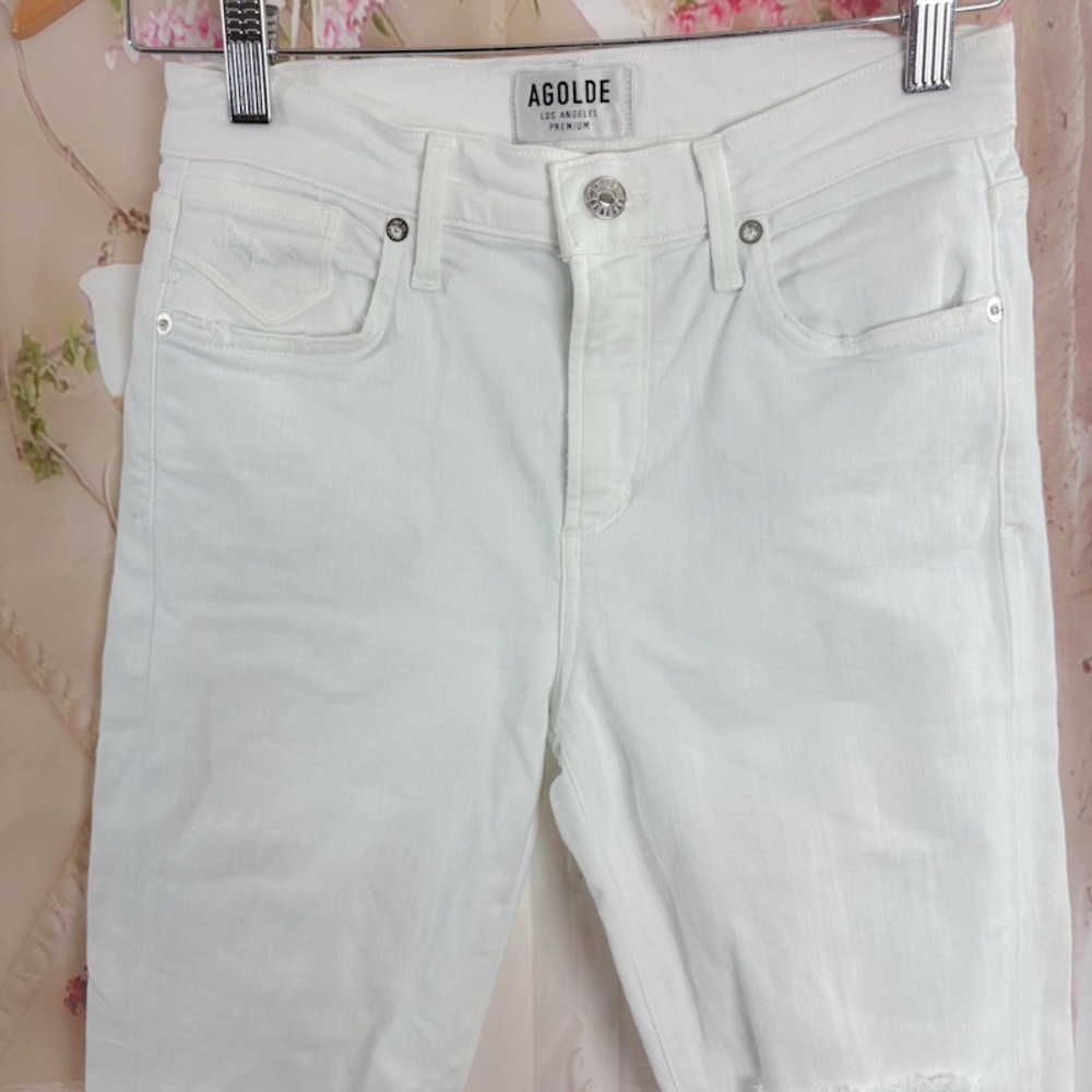 AGOLDE Sophie crop high rise Women's White Jeans - Picture 3 of 10